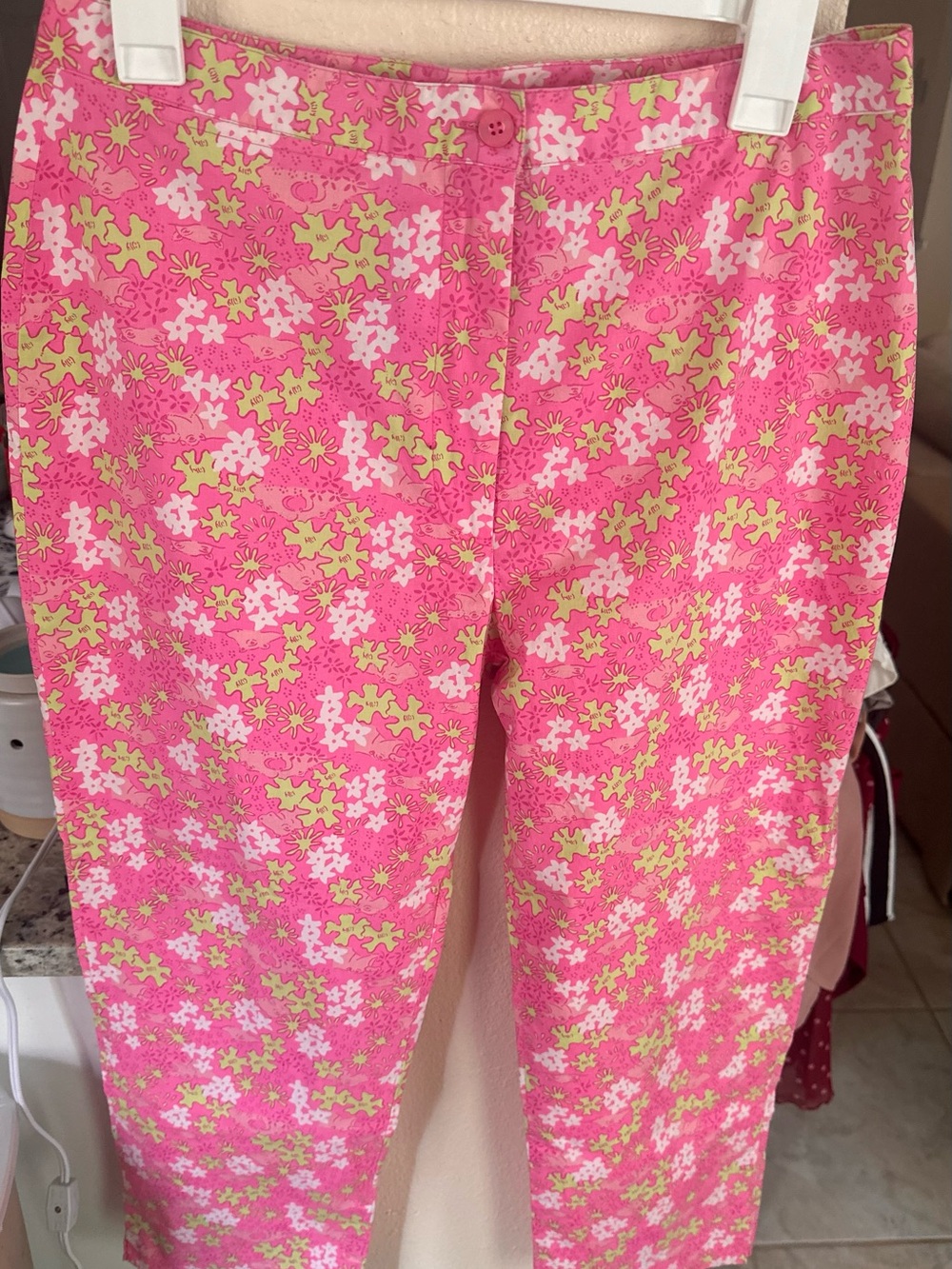 Vintage Lilly Pulitzer Happy Hippos Womens Capris